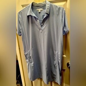 Southern Tide - Kamryn brrr°® Intercoastal Gingham-Sky Blue Dress  Size XL